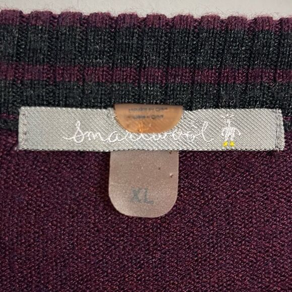 Smartwool Kiva Ridge Crew Sweater - Men's XL Burgundy Maroon Merino Wool Blend - Picture 5 of 14